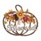 Transpac Metal 20 in. Multicolor Harvest Twig Pumpkin Shaped Blessings Wreath